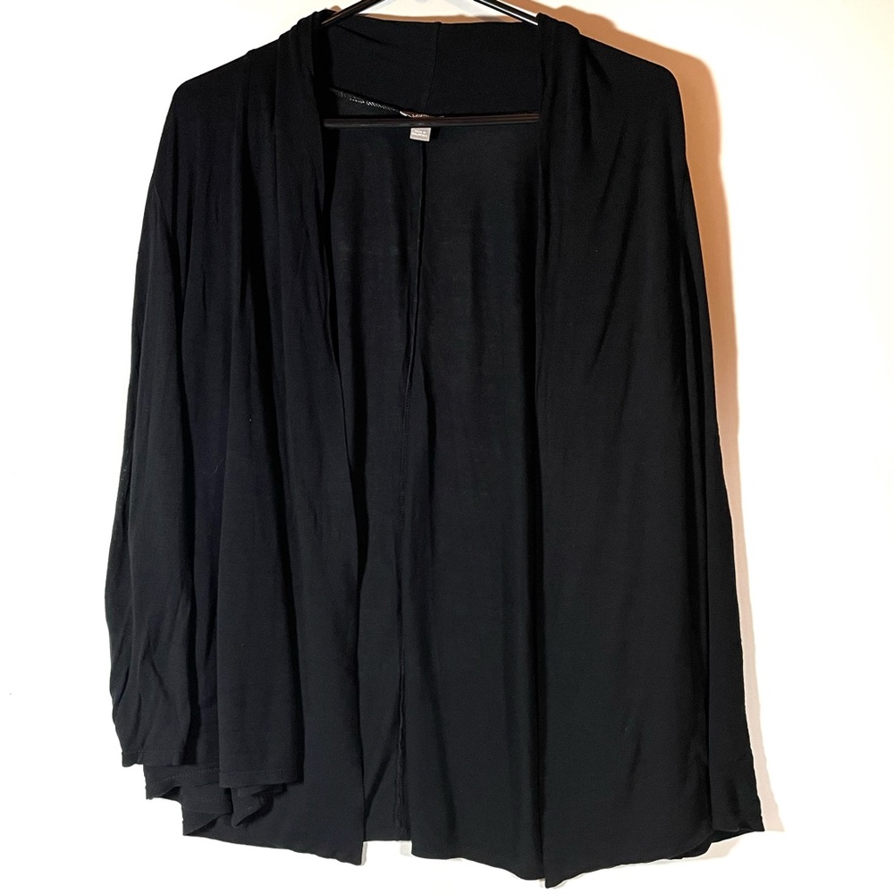 J. Jill Open Front Black Cardigan Medium